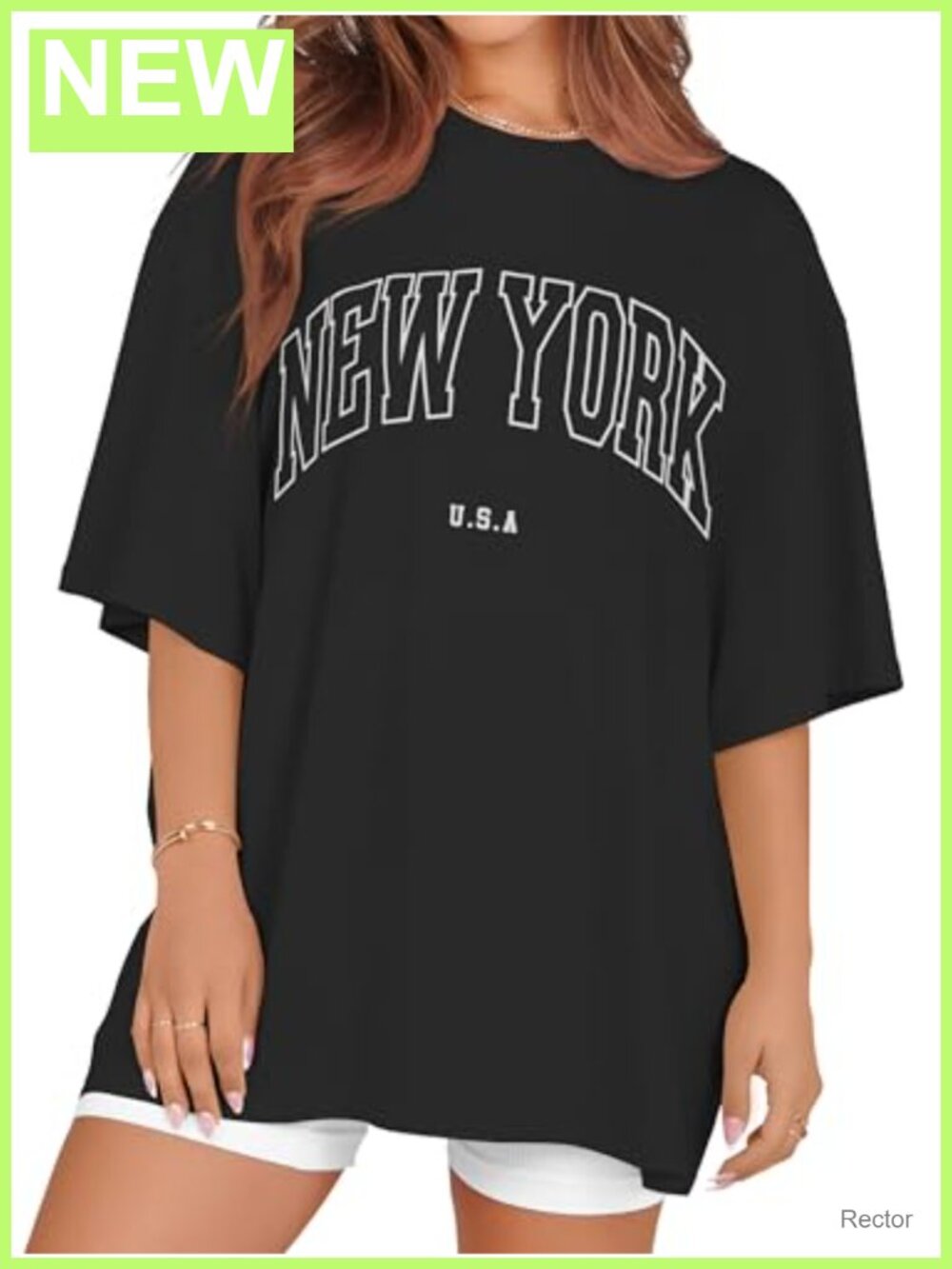 Oversized Graphic T-Shirt Short Sleeve Crew Neck Women's Tee